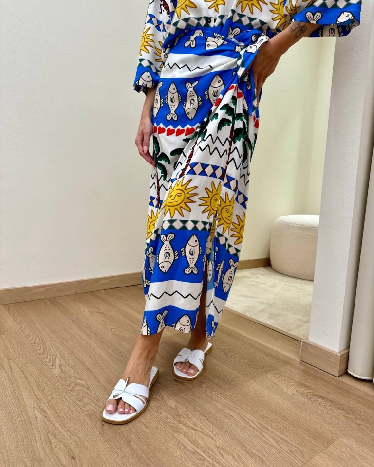 Gonna pareo stampa pesci multicolor Tensione In Shop Online Gonna pareo stampa pesci multicolor Tensione In