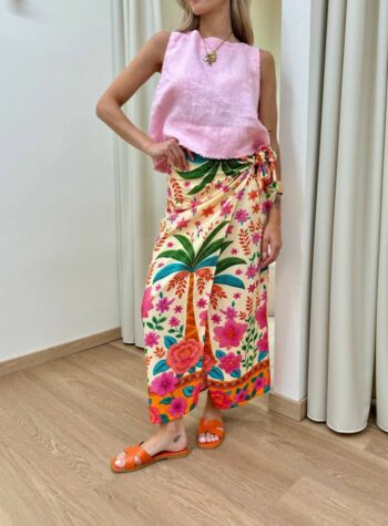 Shop Online Gonna pareo cipria fantasia tropicale multicolor Tensione In