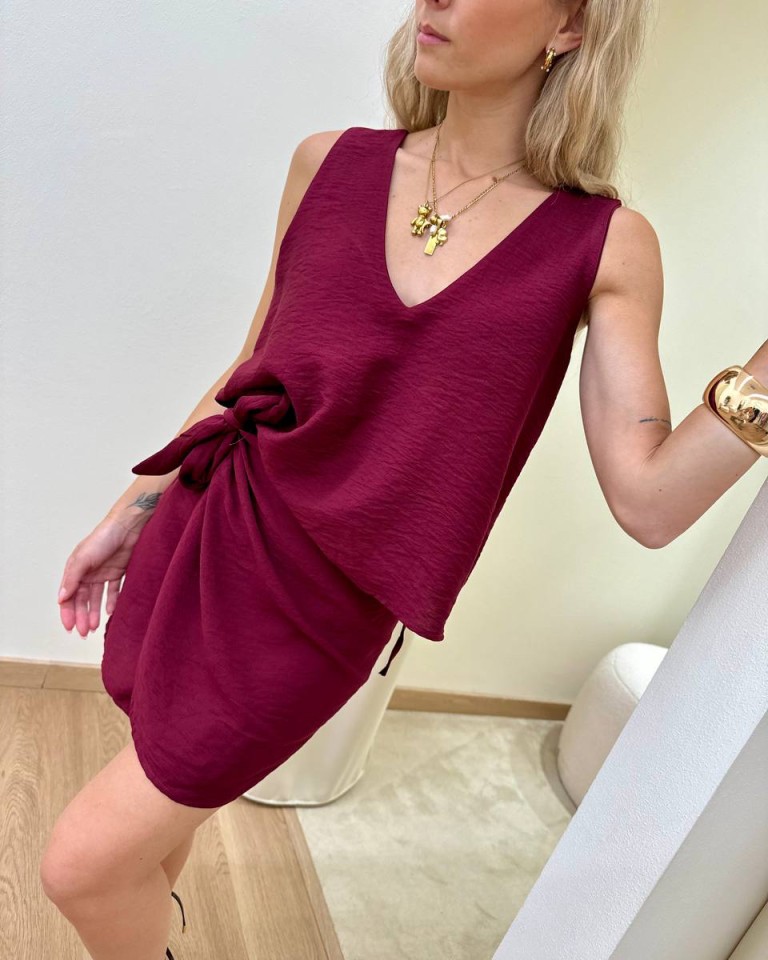 Top svasato scollo a V india HaveOne Shop Online Top svasato scollo a V india HaveOne