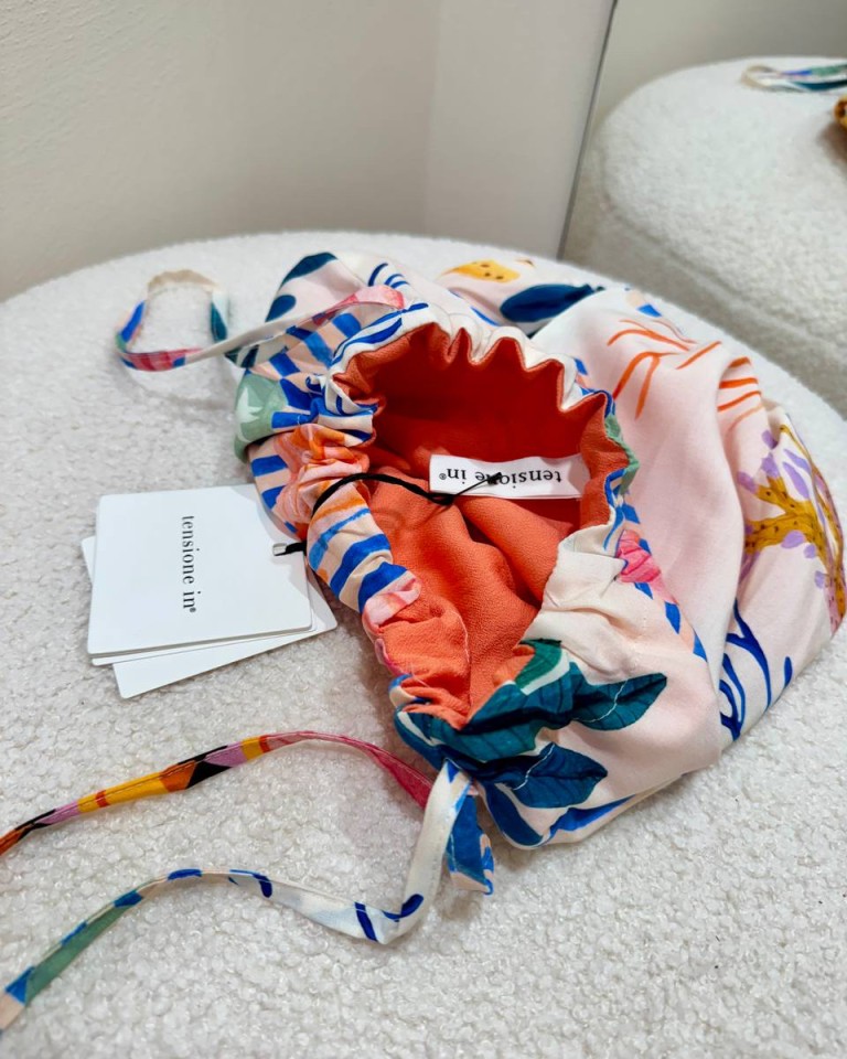 Borsa secchiello fantasia marina multicolor Tensione In Shop Online Borsa secchiello fantasia marina multicolor Tensione In