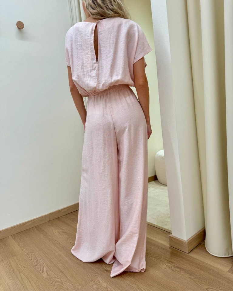 Blusa arricciata rosa cipria melange Susy Mix Shop Online Blusa arricciata rosa cipria melange Susy Mix