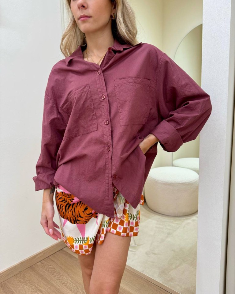 Camicia over in cotone leggero india HaveOne Shop Online Camicia over in cotone leggero india HaveOne