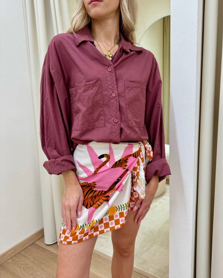 Camicia over in cotone leggero india HaveOne Shop Online Camicia over in cotone leggero india HaveOne