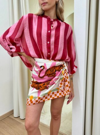 Shop Online Gonna pareo stampa tigri fucsia HaveOne