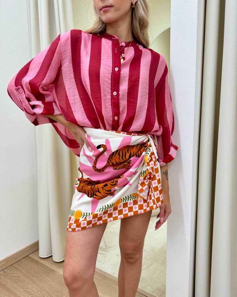 Gonna pareo stampa tigri fucsia HaveOne Shop Online Gonna pareo stampa tigri fucsia HaveOne