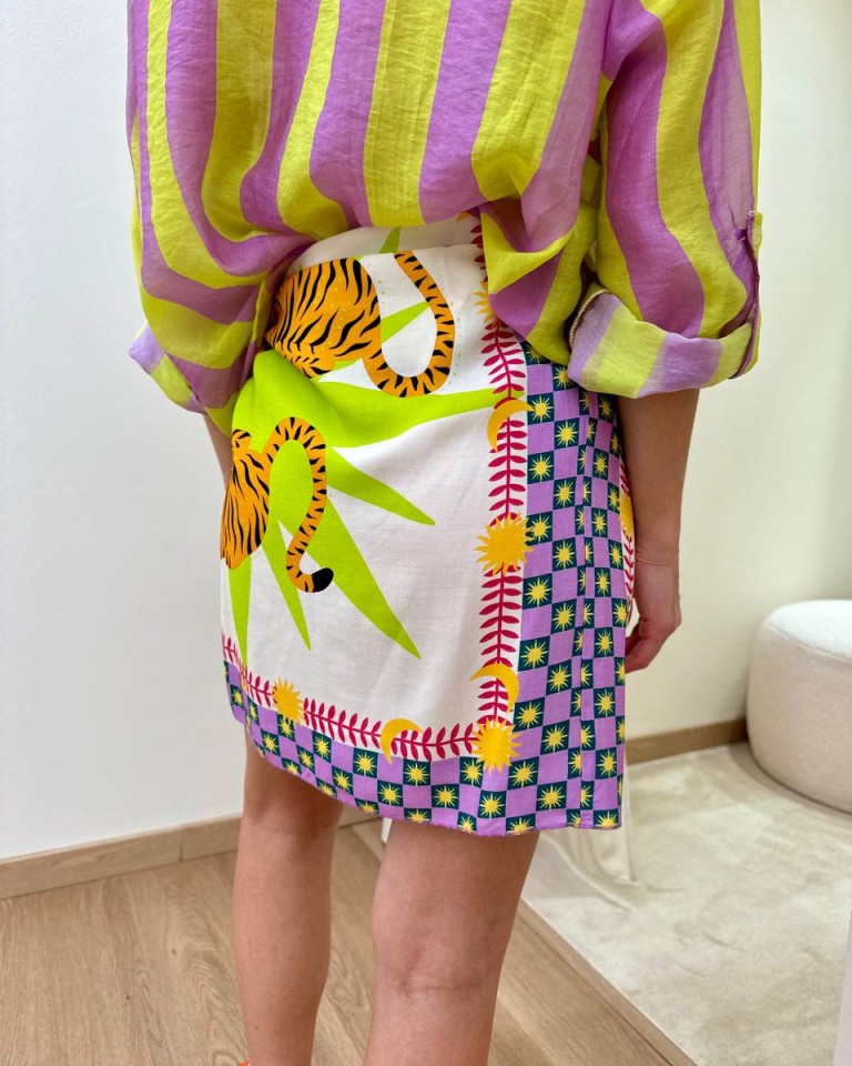 Gonna pareo stampa tigri verde lime HaveOne Shop Online Gonna pareo stampa tigri verde lime HaveOne