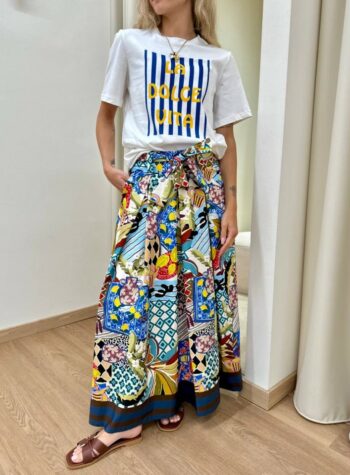 Shop Online Gonna midi fantasia multicolor Souvenir