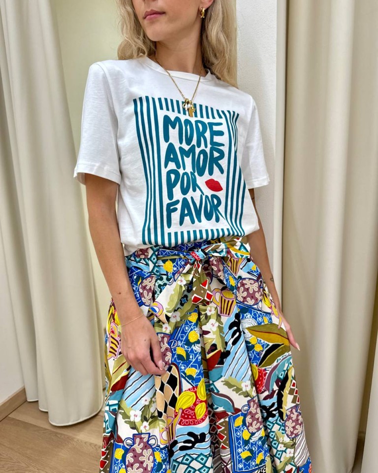 T-shirt regular panna stampa "More Amor.." Souvenir Shop Online T-shirt regular panna stampa "More Amor.." Souvenir
