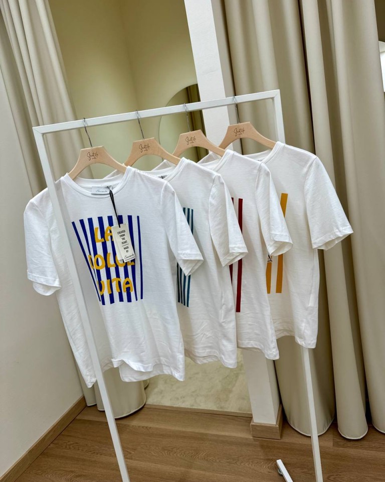 T-shirt regular panna stampa sardine Souvenir Shop Online T-shirt regular panna stampa sardine Souvenir