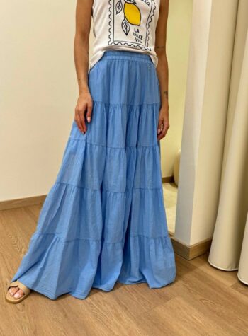 Shop Online Gonna lunga balze azzurra Souvenir
