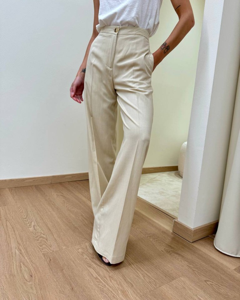 Pantalone dritto beige Vicolo Shop Online Pantalone dritto beige Vicolo