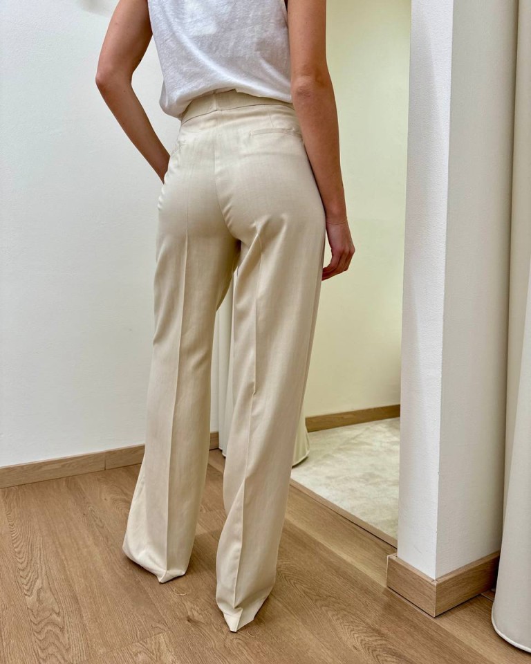 Pantalone dritto beige Vicolo Shop Online Pantalone dritto beige Vicolo