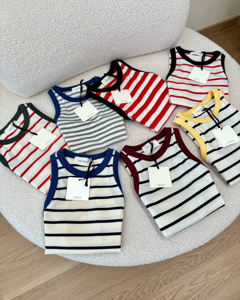 Canotta vogatore panna righe rosso con bordo militare Vicolo Shop Online Canotta vogatore panna righe rosso con bordo militare Vicolo