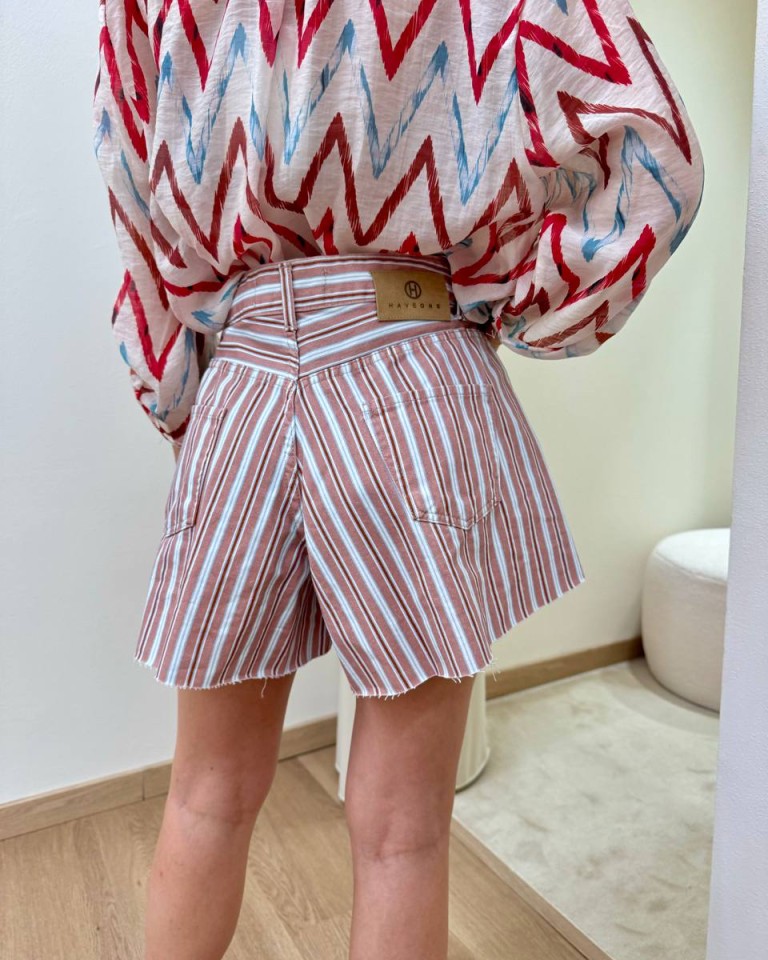 Short farfalla righe blush HaveOne Shop Online Short farfalla righe blush HaveOne