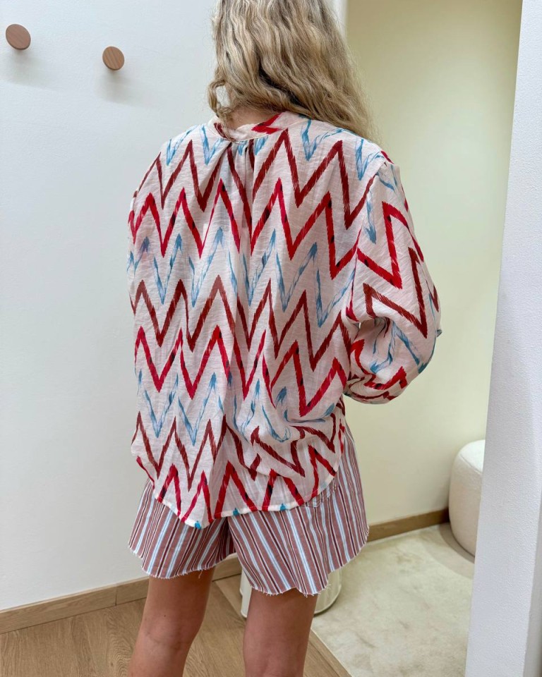 Camicia coreana burro fantasia zig zag HaveOne Shop Online Camicia coreana burro fantasia zig zag HaveOne