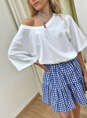 Shop Online T-shirt oversize girocollo ampio bianca Vicolo