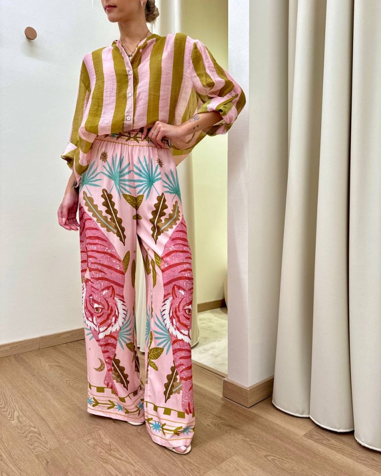 Camicia coreana righe olio e rosa HaveOne Shop Online Camicia coreana righe olio e rosa HaveOne