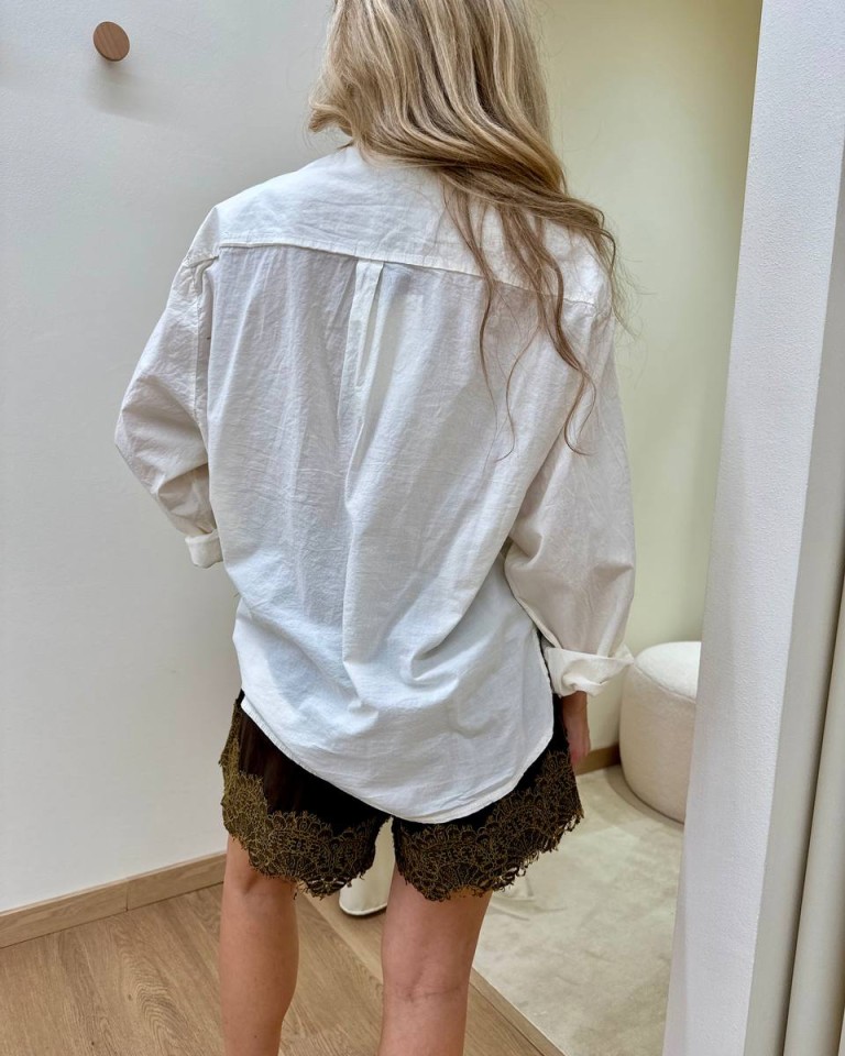 Camicia over in cotone leggero burro HaveOne Shop Online Camicia over in cotone leggero burro HaveOne