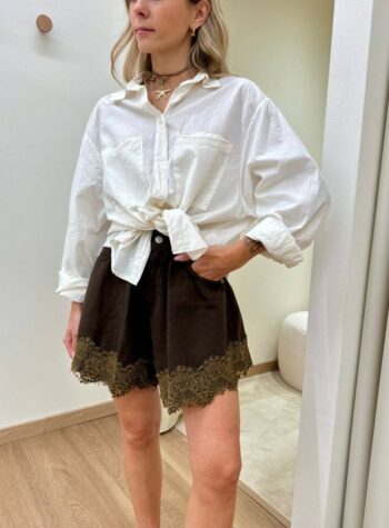 Shop Online Shorts farfalla inserto pizzo moro HaveOne
