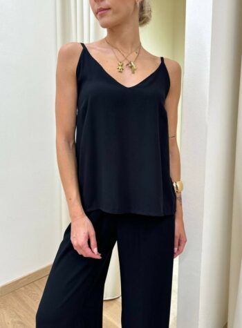Shop Online Top viscosa spalline regolabili nero HaveOne