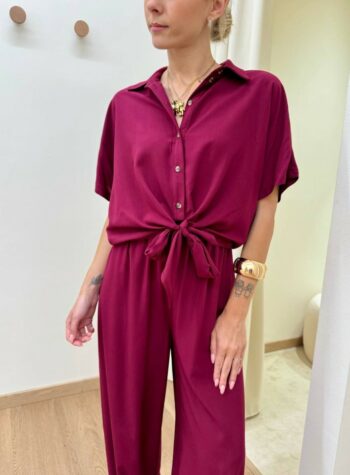 Shop Online Camicia in viscosa con nodo india HaveOne