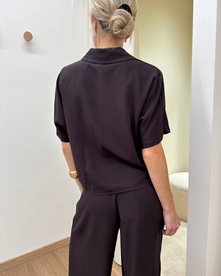 Camicia in viscosa con nodo moro HaveOne Shop Online Camicia in viscosa con nodo moro HaveOne