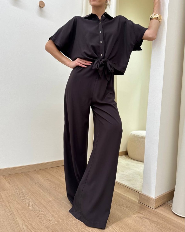 Camicia in viscosa con nodo moro HaveOne Shop Online Camicia in viscosa con nodo moro HaveOne