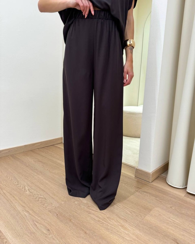 Pantalone in viscosa ampio moro HaveOne Shop Online Pantalone in viscosa ampio moro HaveOne