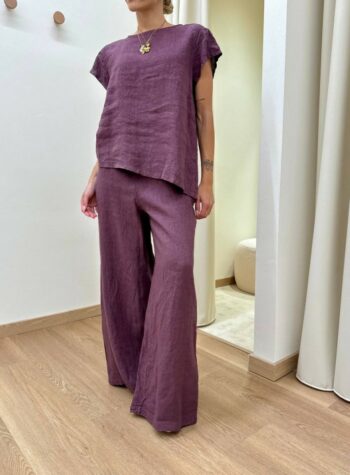 Shop Online Completo pantalone e blusa asimmetrica fico Susy Mix