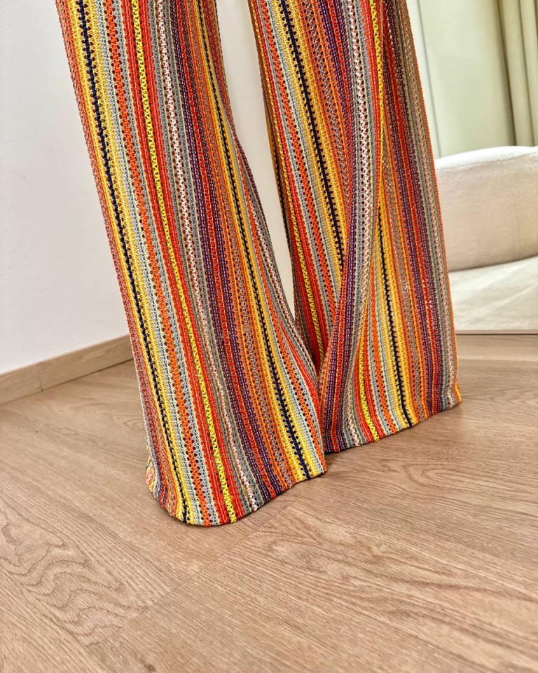 Pantalone palazzo crochet multicolor HaveOne Shop Online Pantalone palazzo crochet multicolor HaveOne