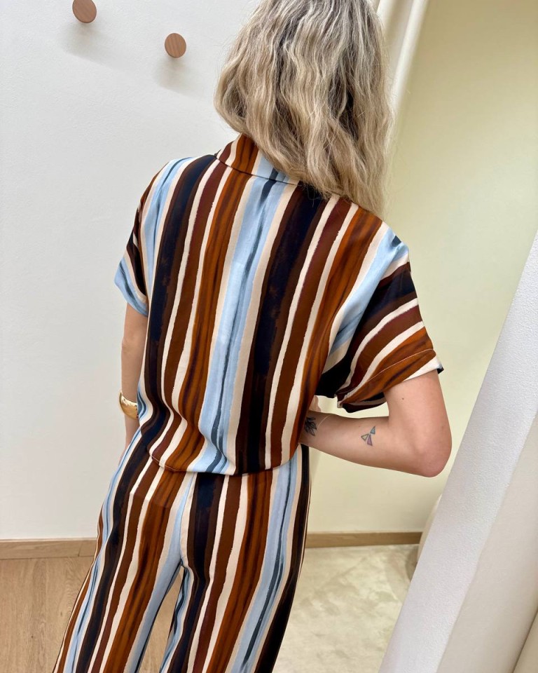 Camicia nodo righe moro e celesti HaveOne Shop Online Camicia nodo righe moro e celesti HaveOne