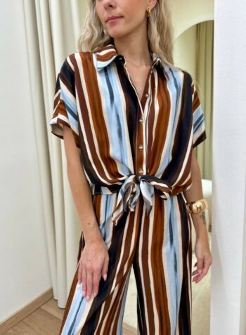 Shop Online Camicia nodo righe moro e celesti HaveOne