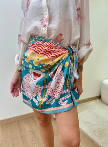 Shop Online Gonna pareo corta scimmie azzurra HaveOne