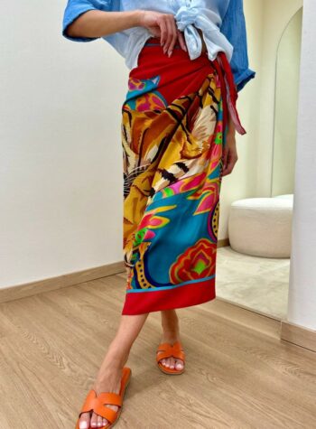 Shop Online Gonna pareo lunga fantasia tigre india HaveOne