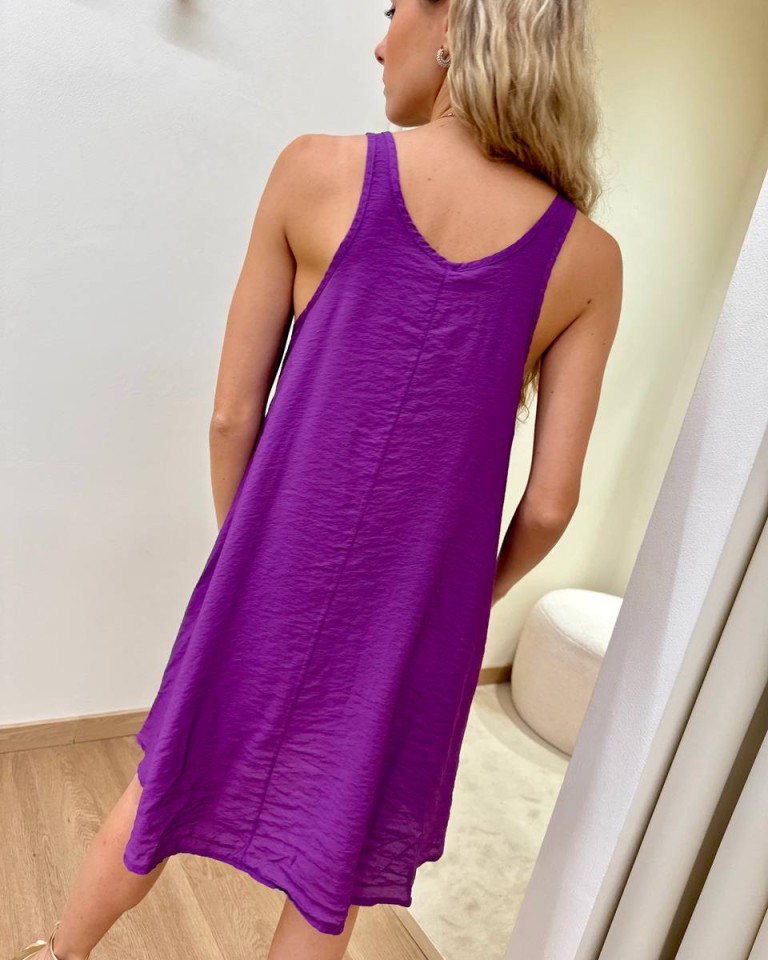 Vestito corto vogatore viola Tensione In Shop Online Vestito corto vogatore viola Tensione In