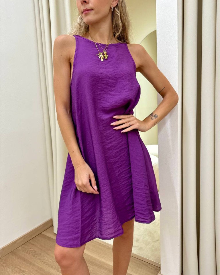 Vestito corto vogatore viola Tensione In Shop Online Vestito corto vogatore viola Tensione In