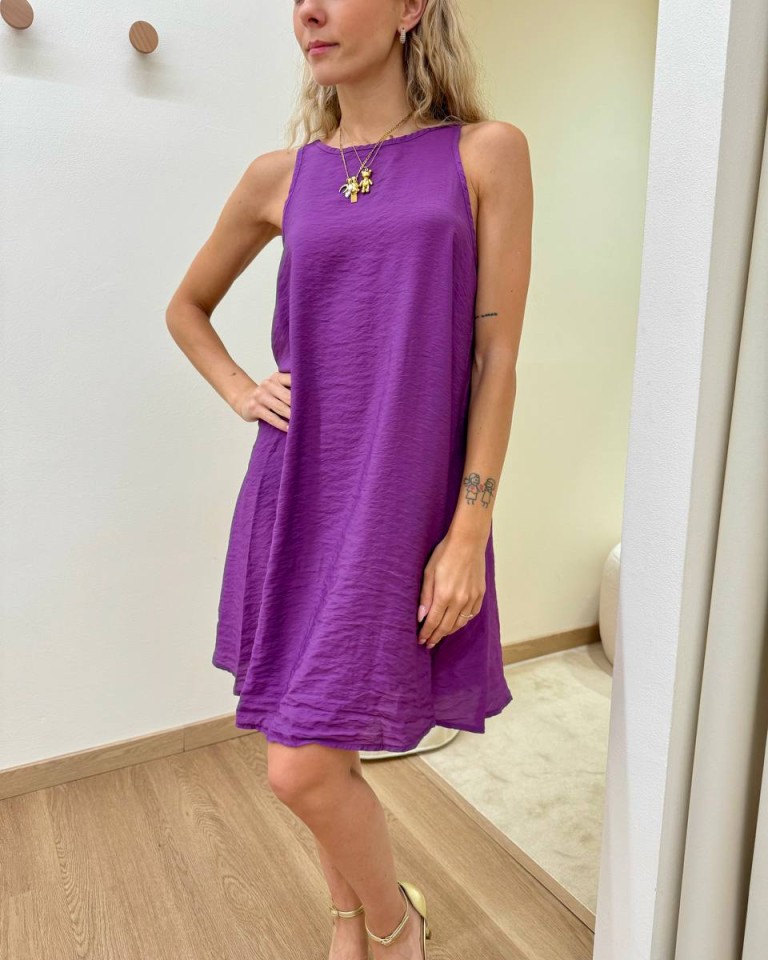 Vestito corto vogatore viola Tensione In Shop Online Vestito corto vogatore viola Tensione In