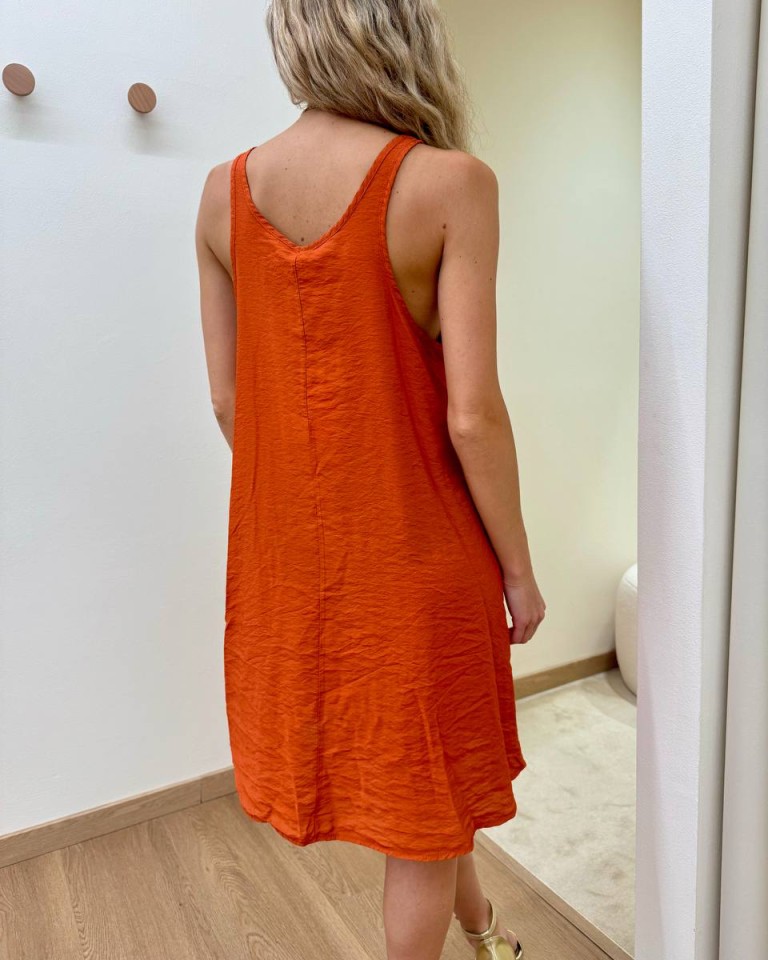 Vestito corto vogatore arancio Tensione In Shop Online Vestito corto vogatore arancio Tensione In