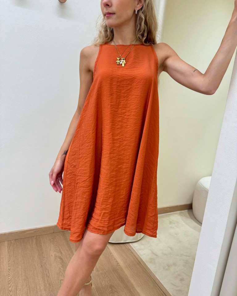 Vestito corto vogatore arancio Tensione In Shop Online Vestito corto vogatore arancio Tensione In