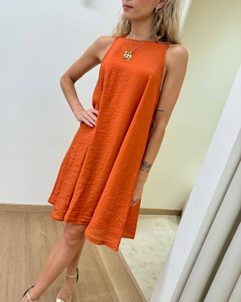Vestito corto vogatore arancio Tensione In Shop Online Vestito corto vogatore arancio Tensione In