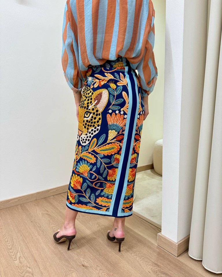 Gonna pareo lunga fantasia leopardo blu HaveOne Shop Online Gonna pareo lunga fantasia leopardo blu HaveOne