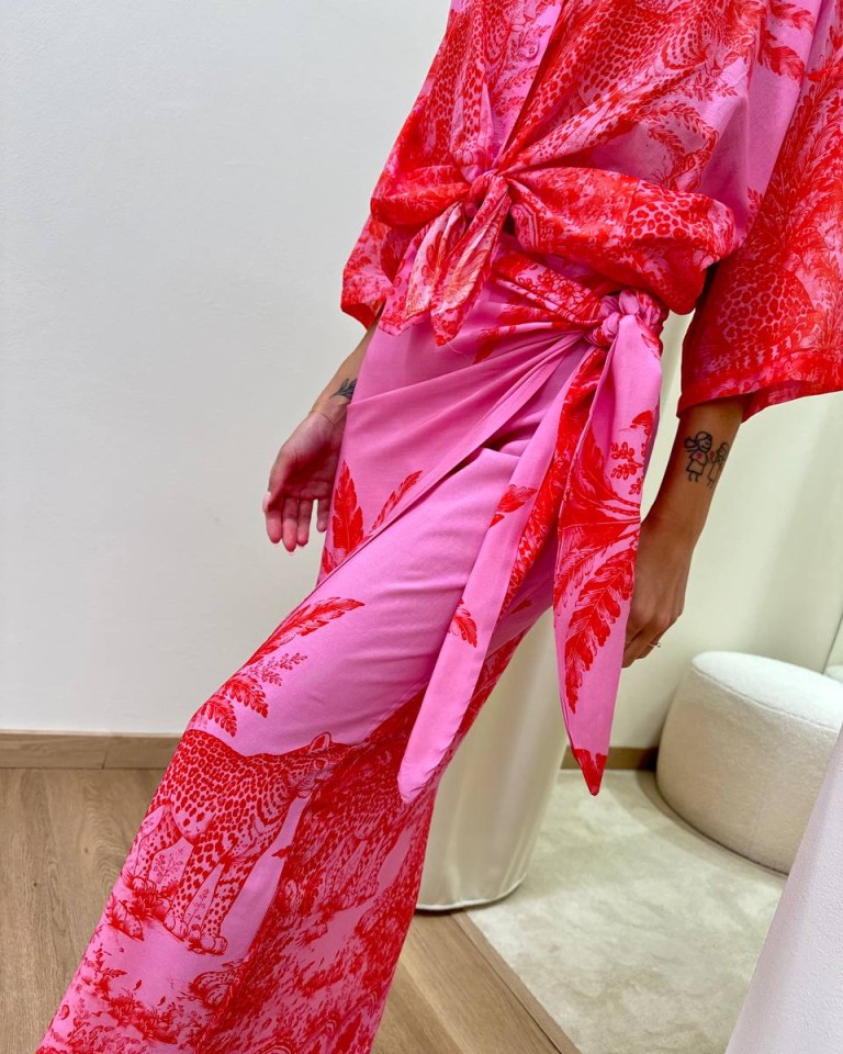 Gonna pareo lunga leopardi rosa e rossa Tensione In Shop Online Gonna pareo lunga leopardi rosa e rossa Tensione In