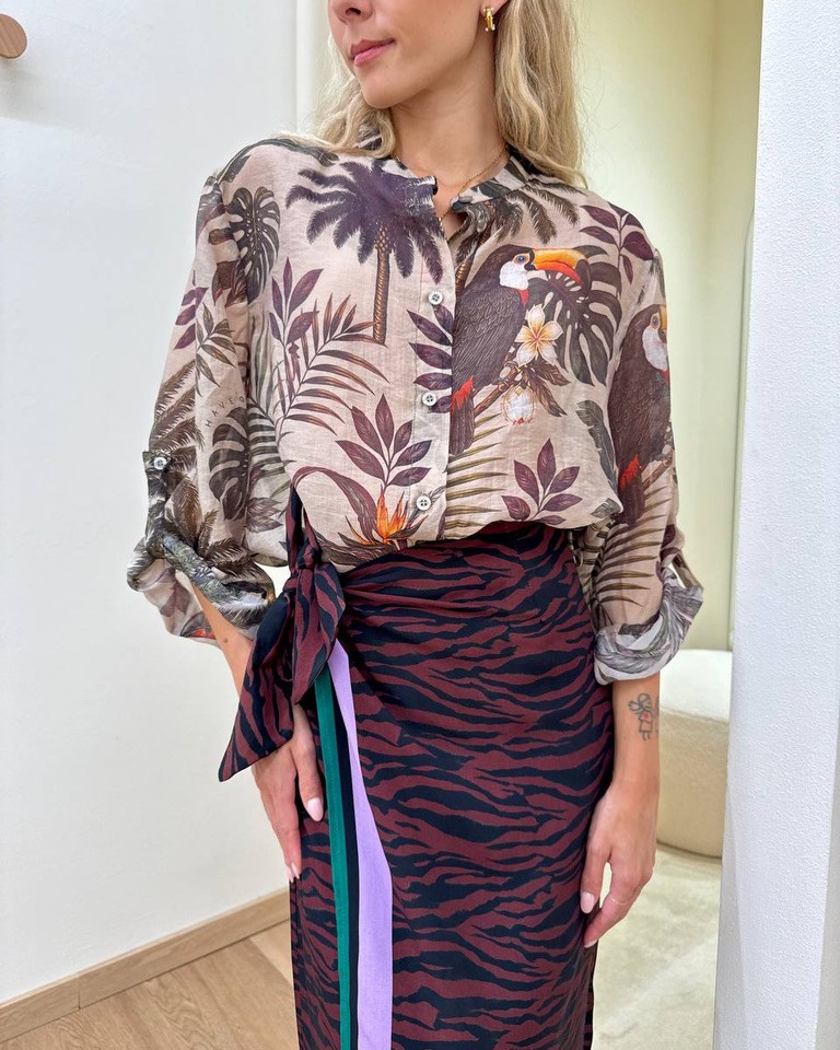 Camicia coreana fantasia tucano verde militare HaveOne Shop Online Camicia coreana fantasia tucano verde militare HaveOne