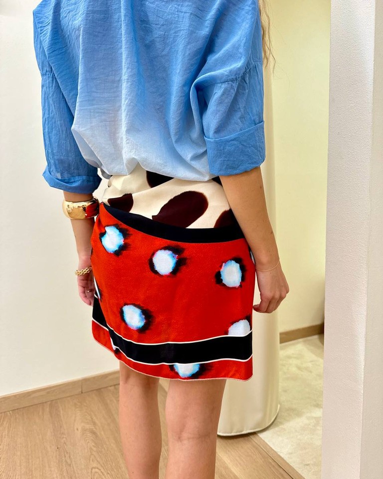 Gonna pareo corta pois bicolor Tensione In Shop Online Gonna pareo corta pois bicolor Tensione In