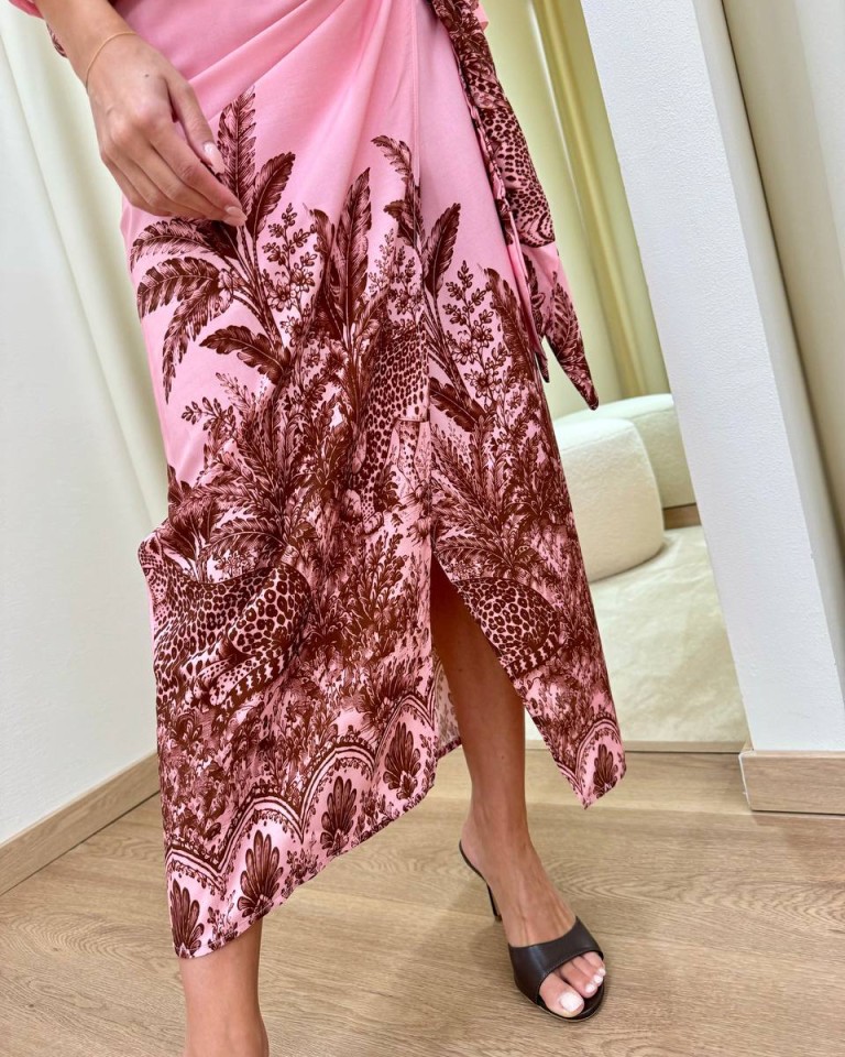 Gonna pareo lunga leopardi rosa e moro Tensione In Shop Online Gonna pareo lunga leopardi rosa e moro Tensione In