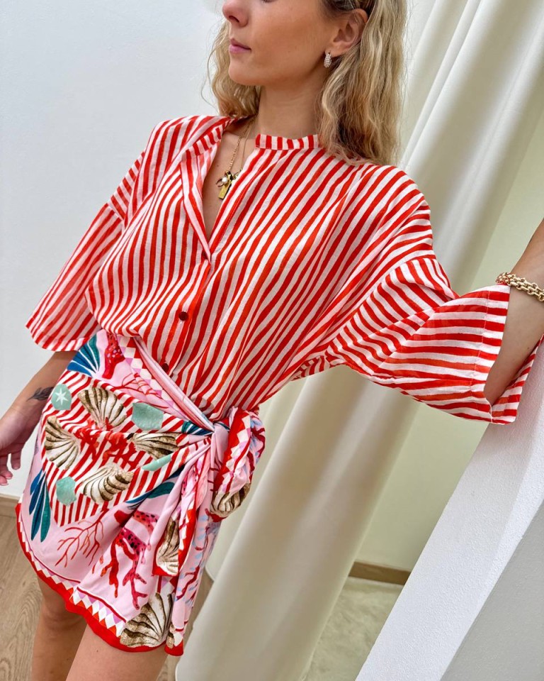 Gonna corta pareo fantasia marina rosa Tensione In Shop Online Gonna corta pareo fantasia marina rosa Tensione In