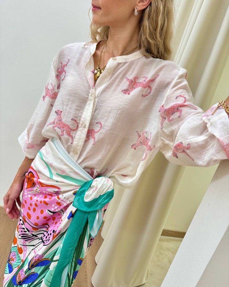 Camicia ampia coreana burro fantasia leopardo HaveOne Shop Online Camicia ampia coreana burro fantasia leopardo HaveOne