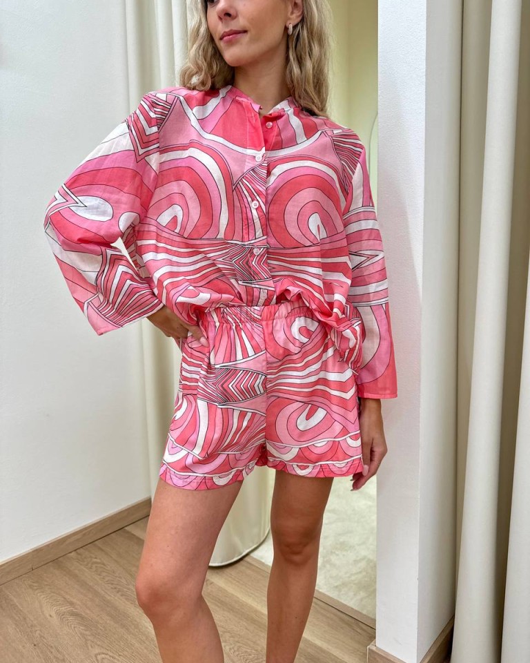 Shorts fantasia astratta rosa Tensione In Shop Online Shorts fantasia astratta rosa Tensione In