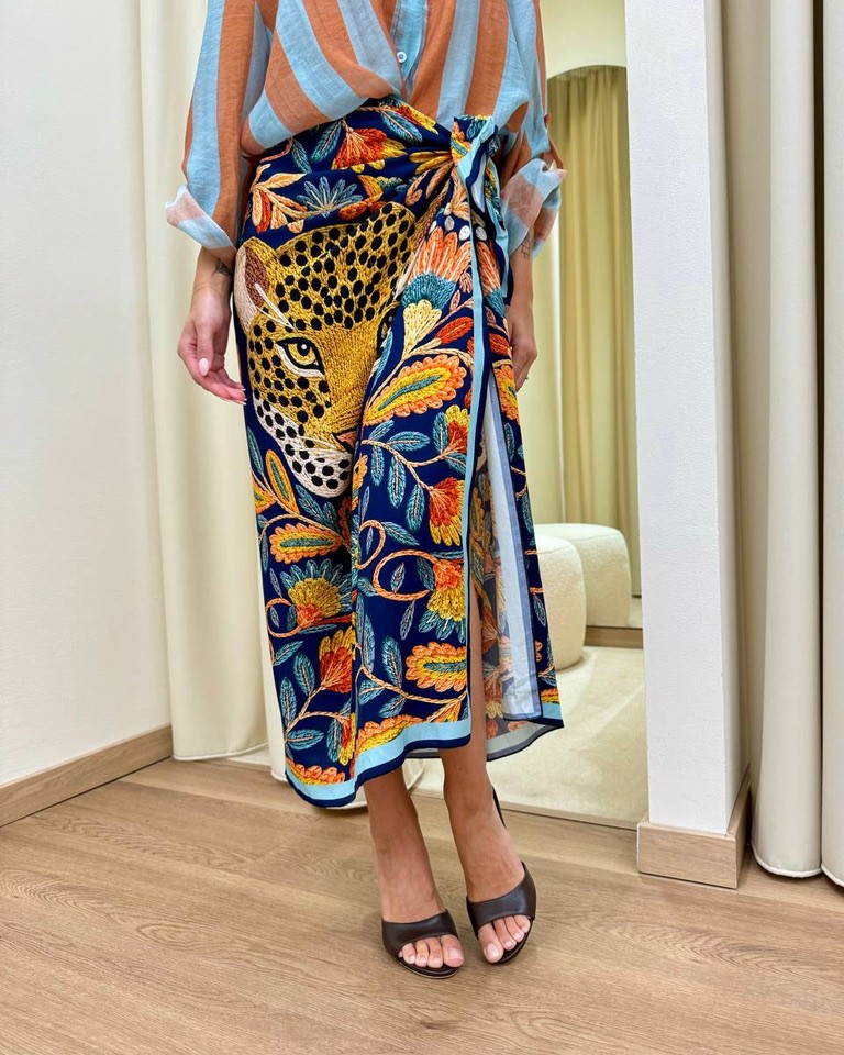 Gonna pareo lunga fantasia leopardo blu HaveOne Shop Online Gonna pareo lunga fantasia leopardo blu HaveOne
