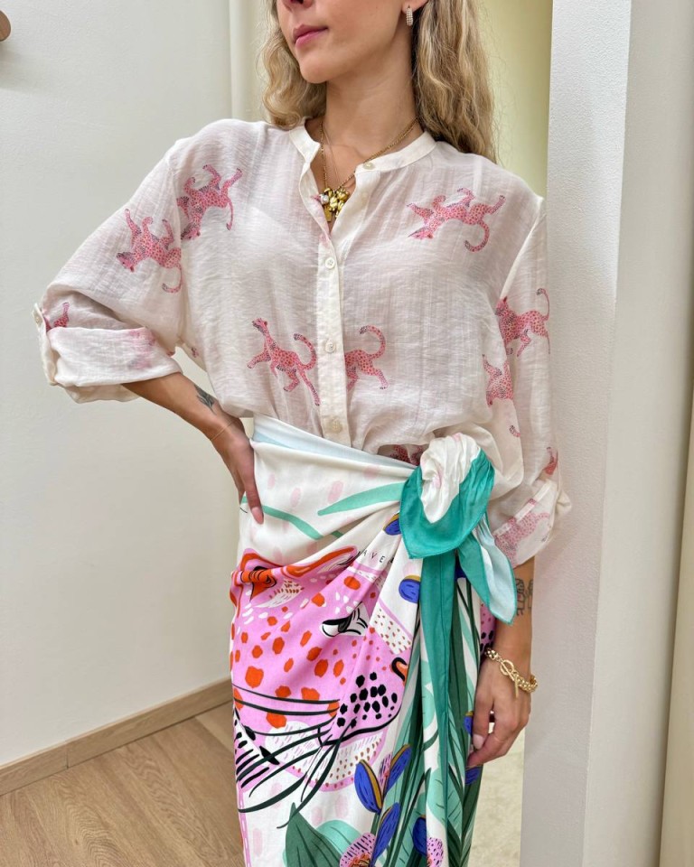 Camicia ampia coreana burro fantasia leopardo HaveOne Shop Online Camicia ampia coreana burro fantasia leopardo HaveOne